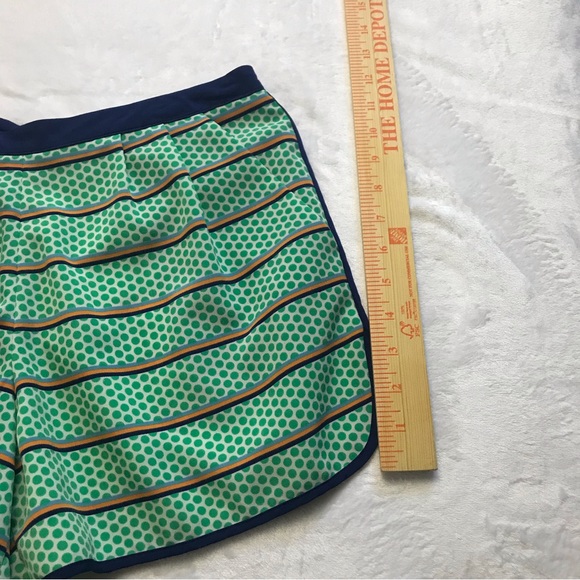 Cremieux Women Beachwear Walking Running Shorts Green Orange Navy Dots Size 2 - Picture 12 of 12